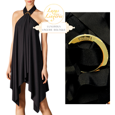Wolford Short Dresses Wolford Pure summer dress black gold multifunctional dress airy light