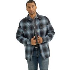 Wrangler Jackets Wrangler Men's Sherpa Lined Flannel Shirt Jacket Long Sleeve Shacket XLarge Mid-State