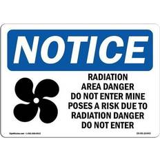 Office Supplies SignMission OSHA Notice Sign 12 x 18 in - Radiation Area Danger