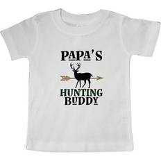 Tops Inktastic Papa Hunting Buddy Bow Hunter Boys or Girls Baby T-Shirt