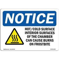 Office Supplies SignMission OSHA Notice Sign 12 x 18 in - Hot Cold Surface