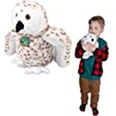 Deluxebase Snowy Owl from Deluxebase. Medium 20cm Soft Plush Animals made from Recycled Plastic Bottles. Eco-Friendly Cuddly Gift for Kids and Cute Stuffed