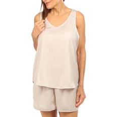 Anne Klein Underwear Anne Klein Womens Pc Pritned Sleepwear Short Set GREY (Small)