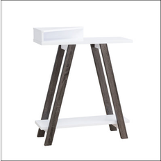 Ebern Designs White Console Tables Ebern Designs Contemporary Two Toned 37.5 H x 31.25 W x 11.5 D Console Table