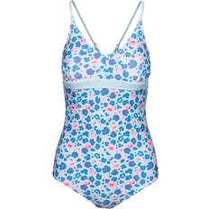 Trespass Women Swimsuits Trespass (12, Light Sage Abstract Leopard Print) Womens Swimsuit Cross Over Straps Mimi