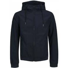 Jack & Jones Mens plus basic softshell hooded jacket navy blazer 2xl-6xl