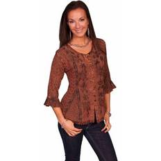 Copper Blouses Scully Rayon 3/4 Sleeve Blouse