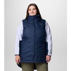 Blue Vests Columbia Women's Heavenly II Long Vest Plus Size- Blue (3X)