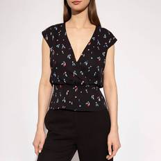 Emporio Armani Blouses Emporio Armani Black Contrast Print Wrap Blouse MULTI