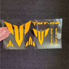 Yellow Motorcycle Accessories Maxpower (MT03-yellow) MT Reflective Sticker Mt Logo Motorcycle Sticker For YAMAHA Mt-03 Mt-07