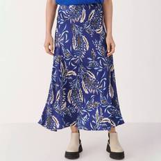 Part Two Blue Jayla Printed Midi Skirt BLUE