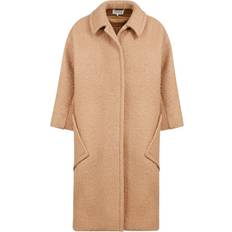 Ytterklær Maison Margiela Oversized Ull Mohair Bouclé Kåpe Beige