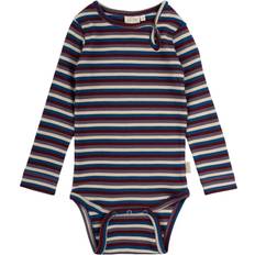 Petit Piao Modal Bodysuit - Dark Cherry Multi Stripe (PP331)