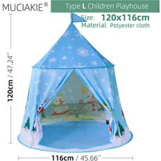 XYLFLY (L) 24 Types Children Playhouses Kids Indoor Outdoor Play Tents Portable Foldable Princess Prince Castle Gift Courtyard Garden House