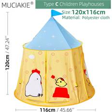 XYLFLY (C) 24 Types Children Playhouses Kids Indoor Outdoor Play Tents Portable Foldable Princess Prince Castle Gift Courtyard Garden House