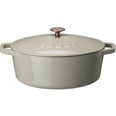 Sabor Gjutjärn Övriga grytor Sabor Warm Grey med lock 5.7 L