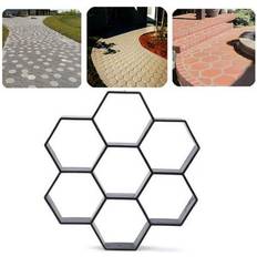 Cheap Lawn Edging Phxpxi 7 Grid Reusable Garden Pavement Mold 1 PC