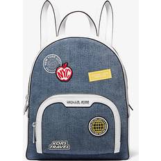 Michael Kors Blue Backpacks Michael Kors Jaycee Medium Embellished Denim Backpack Blue (ONE SIZE)