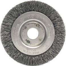 Power Tool Accessories WEILER Wheel Brush: 3" Wheel Dia, 7/16" Face Width, 0.0080" Wire Dia, Crimped 1/2 & 3/8" Hole, Carbon Steel, 12500 RPM Part #00214