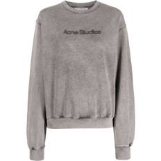 Acne Studios Damen Pullover Acne Studios Logo Cotton Sweatshirt Grey female