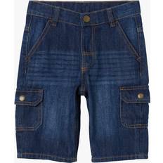 Polarn O. Pyret Trousers Polarn O. Pyret Kids' Organic Cotton Denim Cargo Shorts, Blue