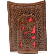 Red Money Clips Nocona Floral Money Clip - Red/Brown