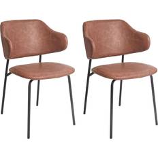 Beliani Modern Brown Kitchen Chair 82cm 2pcs