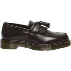 Red Loafers Dr. Martens Adrian Yellow Stitch Smooth Leather Tassel Loafers - Burgundy