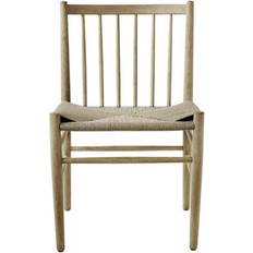 Oak Armchairs FDB Møbler J80 Oiled Oak/Natural Seat Armchair 32.3"