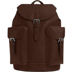 Coach Warner Backpack - Pebbled Leather/Silver/Maple