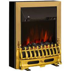Homcom Electric Fireplaces Homcom Led flame electric fire place coal burning effect heater 2000w gold black