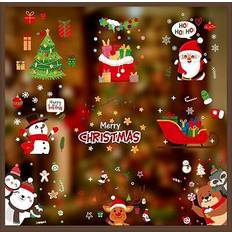 Window Film 9 Sheets Christmas Stickers - Double-side PVC Window Film