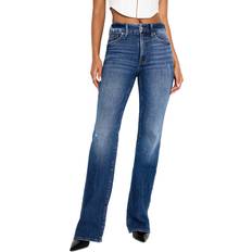 Rayon Jeans Good American Classic High-Rise Slim Leg Bootcut Jeans