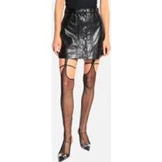 Diesel Leather Skirts Diesel Women's Womens Mini Skirt O-AMBRA Faux Leather Black Ladies Skirt Party Clubwear 6/8/None