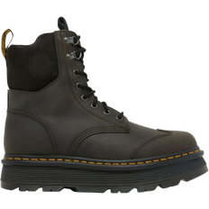 Dr. Martens Zebzag 8 Ties Burnish Waxy Lace Up - Dark Grey