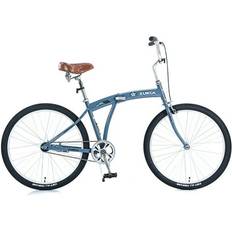 City Bikes Zukka 26 Inch Folding Beach Cruiser - Blue Unisex