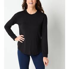 Slim - XXL Blouses Liz Claiborne Womens Crew Neck Long Sleeve Blouse, Xx-large, Black (Xx-large)