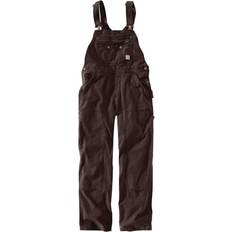 Overalls Carhartt 72587904 Crawford Double Front Bib Overalls for Ladies Dark Brown Extra Short