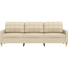 vidaXL 4007416 Cream Sofa 226cm 3 Seater