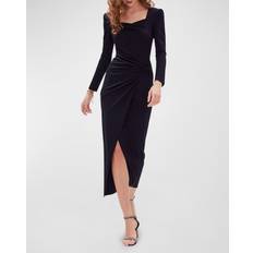 Polyamide Dresses Diane Von Furstenberg Ruched Sweetheart Midi Dress - Black