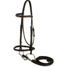 Equestrian Gatsby Fancy Stitched Raised English Bridle Havanna