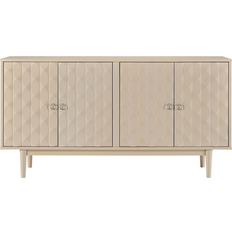 Cabinets Bed Bath & Beyond Modern 4-Door with Convex Pattern Doors Sideboard