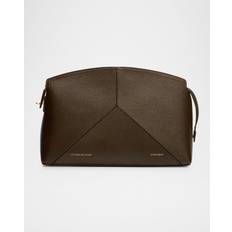 Victoria Beckham The Zip Leather Clutch Bag KHAKI