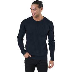 Jack & Jones Jprblawinter Cable Knit Crew N Maritime Blue, Male, Kläder, Skjortor, Svart