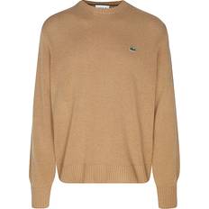 Lacoste Carded Wool Crew Neck Sweater - Brown