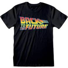 One Size - Unisex Oberteile Back To The Future Männer zurück in die zukunft weinlese-logo-schwarz-t-shirt schwarz (us import)