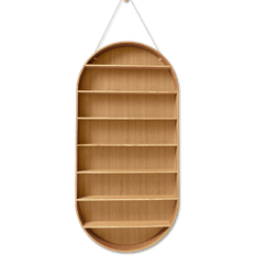 Utendørs Hyller Ferm Living Dorm Oval Oiled Oak Vegghylle 54cm