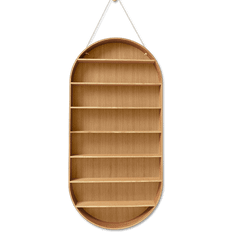 ferm LIVING Dorm Oval Oiled Oak Vägghylla 54cm