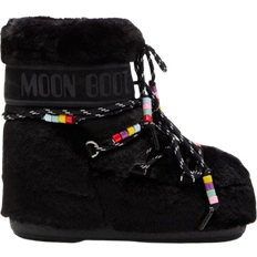 Moon Boot Icon Low Faux-Fur Beads Boots - Black