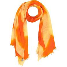 Accessories Mer St. Barth Cashmere Hand-Dip Dye Saline Pareo Scarf, Fiery Sunset (Orange, One Size) Maisonette